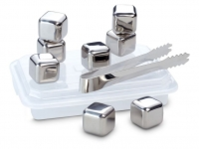 ECHTWERK Eiswürfel Edelstahl 8tlg. plus Zange 19.39 €
