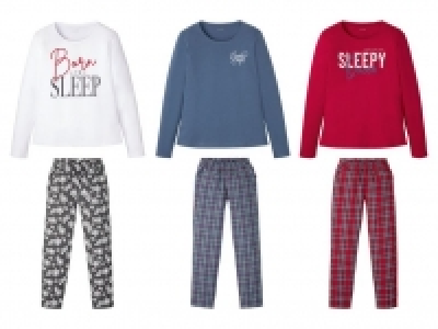 Lidl  ESMARA® Pyjama Damen, mit Rundhalsausschnitt, Print