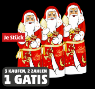 LINDT Weihnachtsmänner 1.59 €