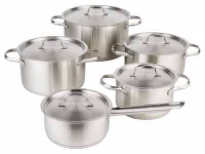 ERNESTO® Edelstahltopfset, 5-teilig, mit Glasdeckeln 58.19 €