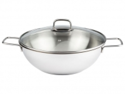 Lidl  ERNESTO® Edelstahl Wok/ Wokpfanne, mit Glasdeckel