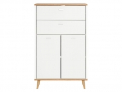 Lidl  LIVARNO LIVING® Bad Seitenschrank, mit 2 Schubläden und 2 Türen,Eiche-