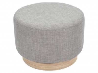 Lidl  LIVARNO LIVING® Sitzhocker »Scandi«, Sockel aus Holz, Struktur-Stoffbe