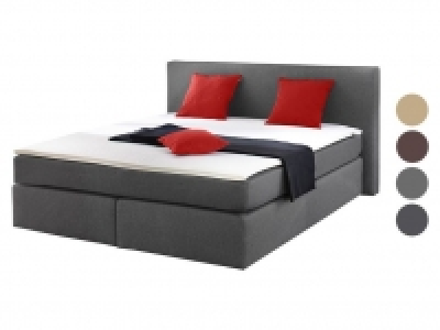 Lidl  SUN GARDEN Boxspringbett »DARWIN«, Komfortschaum-Topper, Federkernmatr