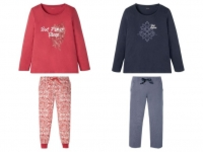 Lidl  ESMARA® Pyjama Damen, mit Print, aus reiner Baumwolle