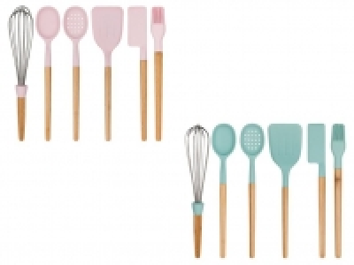 ERNESTO® Küchenhelfer-Set, 6-teilig, mit Bambusgriff, Funktionsteil au 19.49 €