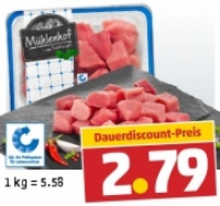M&Uuml;HLENHOF Frisches Schweine-Gulasch 2.79&nbsp;&euro;