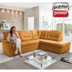 Roller  polsterpower Ecksofa - gelb - Microfaser - Basismodell