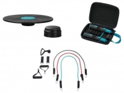 Lidl  CRIVIT® Springseil mit Gewichten/ Balance-Board/ Expander Set