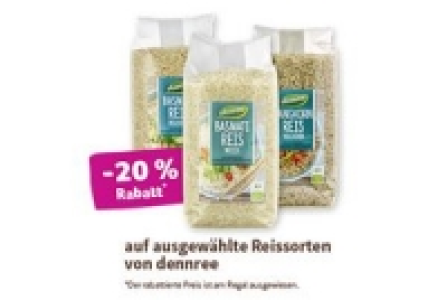 Denns Dennree -20 % Rabatt auf ausgewählte Reissorten von dennree