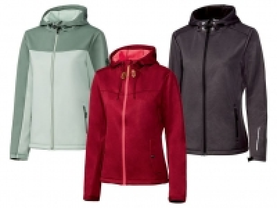 Lidl  CRIVIT® Softshell Funktionsjacke Damen, mit Kapuze, reflektierende Det