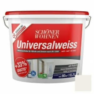 SCHÖNER WOHNEN-Farbe Wandfarbe Universalweiß 33 % gratis 29.95 €