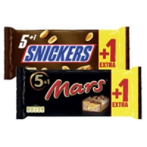 Mars, Snickers oder Twix 5er + 1 1.29&nbsp;&euro;