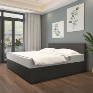 Wasserbett im Boxspringlook, Graphite