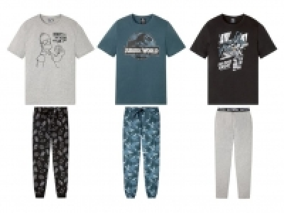 Lidl  LIVERGY® Pyjama Herren, mit Gummizugbund, mit Baumwolle