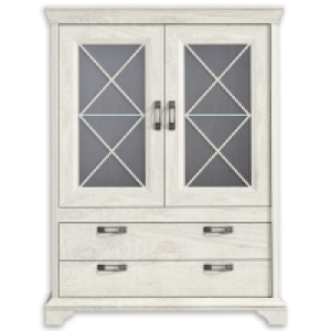 Vitrine breit - Pinie weiß - mit Beleuchtung 302.00 €