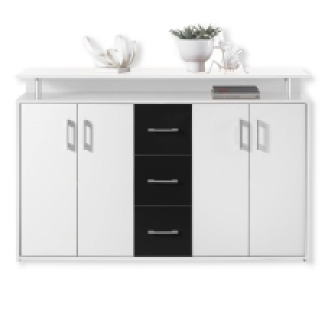 Sideboard - schwarz-weiß - 139 cm 99.00 €