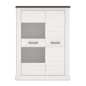 Highboardvitrine - Pinie weiß-Touchwood - 111 cm breit 229.00 €