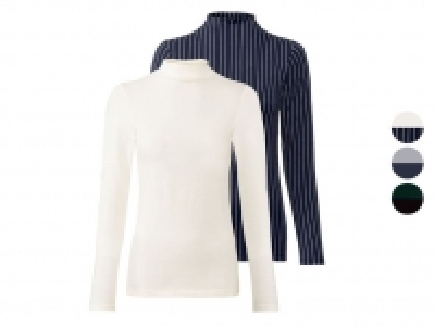 Lidl Esmara® ESMARA® Rollkragenshirts Damen, 2 Stück, mit Baumwolle