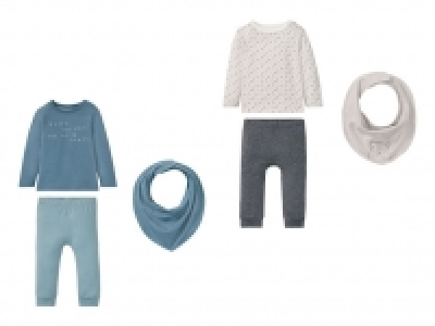 Lidl Lupilu® LUPILU® Babyset Jungen, 3-teilig, Langarmshirt, Schlupfhose und Halstu