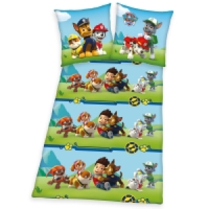 Roller  Renforce-Bettwäsche PAW PATROL - grün-blau- 135x200 cm