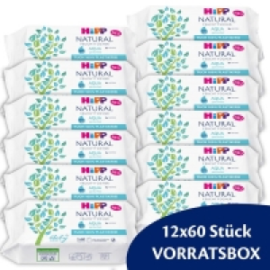 Hipp Babysanft Feuchttücher Natural Aqua parfumfrei Vorratsbox