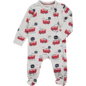 Karstadt  MANGUUN Schlaf-Overall, Feuerwehr-Print, Ringel, für Baby Jungen