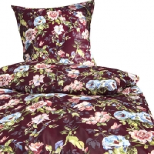 Karstadt  Galeria home Satin-Bettwäsche, floral, 135x200 cm