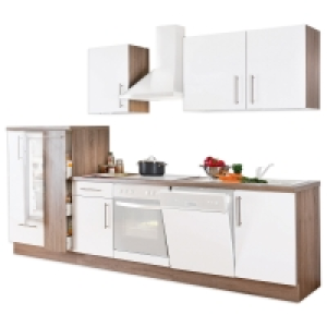 Küchenblock - weiß Lacklaminat matt - Trüffel - 310 cm 599.00 €