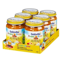 Netto  Bebivita Kinder-Küche Mini-Makkaroni mit buntem Rahmgemüse 250 g, 6er 