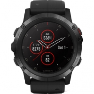 Garmin Herren Smartwatch fenix® 5X Plus Sapphire Schwarz 010-01987-03