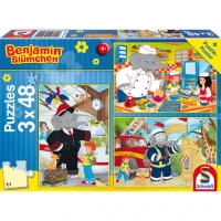 Karstadt  Schmidt Spiele Puzzle-Box mit Poster: Benjamin Blümchen Im Einsatz, 3x