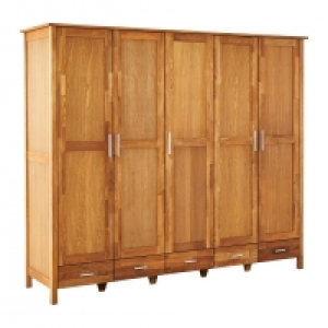 Dänisches Bettenlager  Kleiderschrank New Oak (5-türig, geölt)