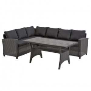 Dänisches Bettenlager  Eck-Sofa-Set ULLEHUSE (schwarz, mit Auflagen)