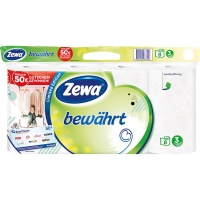 Netto  Zewa Toilettenpapier bewährt strapazierfähiges WC-Papier 3-lagig 8 R