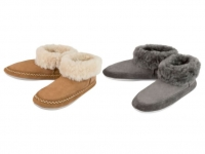 Lidl Esmara® ESMARA® Hausschuhstiefel Damen, mit Lammfell-Futter