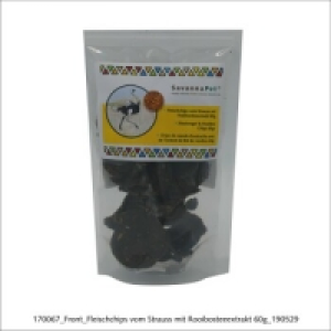 SavannaPet Fleischchips vom Strauss 60g mit Rooibos-Tee-Extrakt 4.99 €