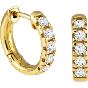 Vandenberg Damen Creolen, 585er Gelbgold mit Diamanten