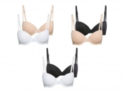 Lidl Esmara® Lingerie ESMARA® Lingerie T-Shirt BH, 2 Stück, gemouldete und gepaddete Cups, e
