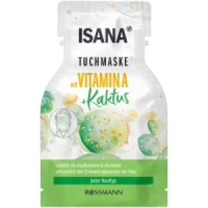 Isana Tuchmaske mit Vitamin A + Kaktus