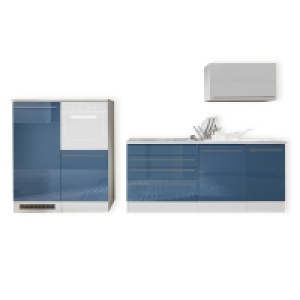Küchenblock - blau Hochglanz-weiß matt - 320 cm 399.00 €