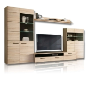 Wohnwand - Eiche Sonoma-Wenge - LED-Beleuchtung 479.00 €