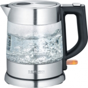 Karstadt  Severin Glas-Wasserkocher WK 3468, 1 Liter, 2200W, Edelstahl