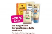 Denns  -20% Rabatt auf ausgewählte Körperpflegeprodukte von Luvos