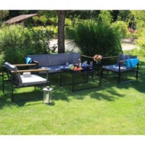 5-teiliges Gartenmöbel-Set - grau - mit Polster 549.00 €