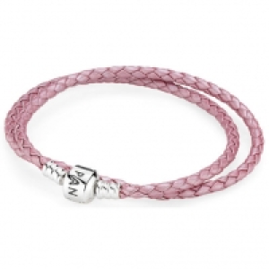 Karstadt  Pandora Zweifaches Lederarmband 590705CMP-D2 Zoll, rosa, 38 cm