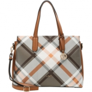 L.CREDI Henkeltasche Fedra, Madras-Karo, für Damen