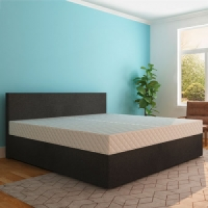 Wasserbett in Boxspringoptik, anthrazit