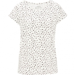Adagio Shirt Sofie, Kurzarm, Muster-Print, Baumwolle, überschnittene