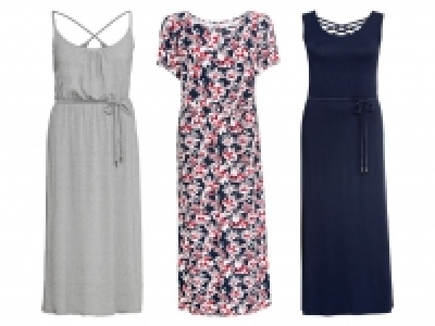 Maxikleid Damen, mit Gummizug und Kordel, mit Viskose 6.81 €